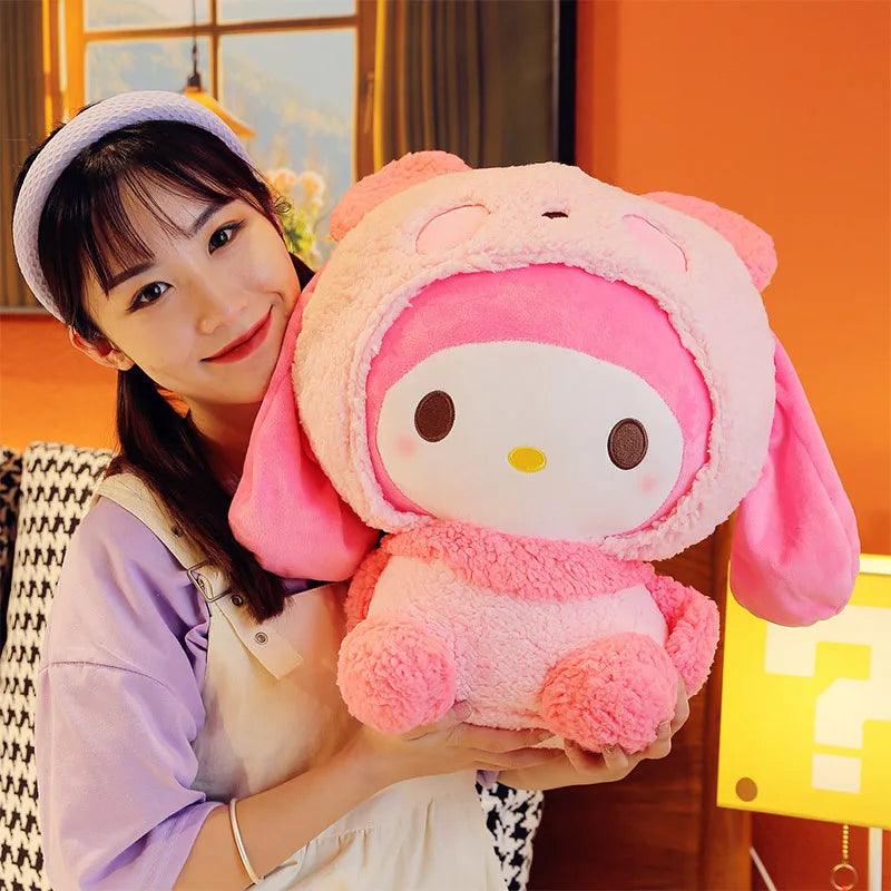 Oversized Transformative Sanrio My Melody Panda Plush: Kawaii Doll Gift  ourlum.com   