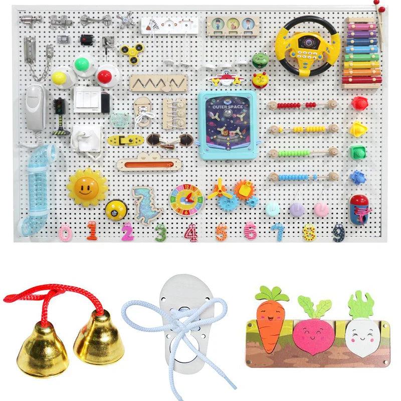 Children's Montessori Sensory Busy Board: Educational Toy for Kids  ourlum.com   