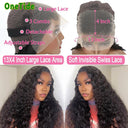 250 Density Deep Wave Lace Front Curly Human Hair Wig