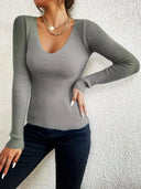 Cozy V Neck Pullover Sweater for Effortless Style Wear