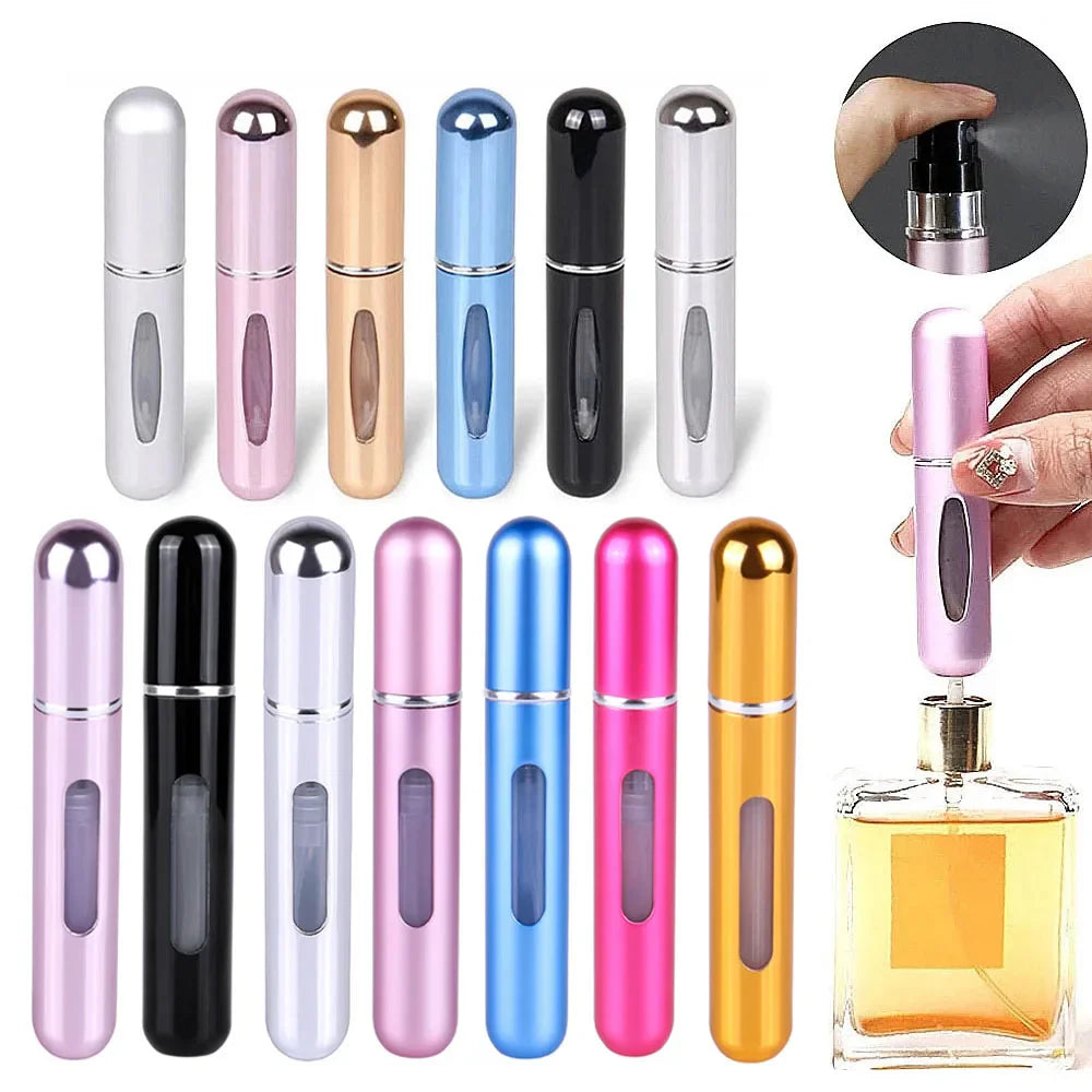 Mini Perfume Atomizer Bottle: Travel Essential & Stylish Spray Pump - Multiple Colors