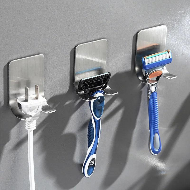 Shower Razor Blade Organizer and Holder with Adhesive Wall Mount for Bathroom  ourlum.com   