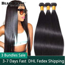 Luxurious Brazilian Straight Human Hair Extensions Length 30 Inch