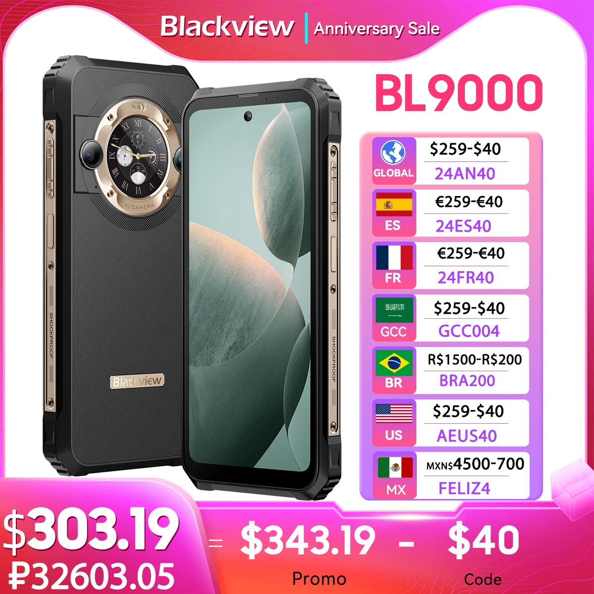 Blackview BL9000 5G Rugged Smartphone: MediaTek Dimensity 8020, 50MP Cameras, 8800mAh Battery, Dual Display  ourlum.com   