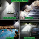 Solar-Powered LED Outdoor Wall Lights for Security Ambiance