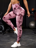 Tie Dye High Waist Seamless Leggings for Women 2023