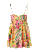 BOHO Floral Mini Dress Bohemian Holiday Essential Fashion