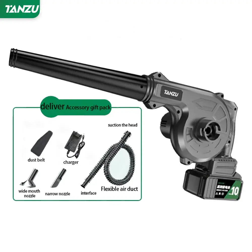 21V Cordless Blower with Rechargeable Battery - Versatile Cleaning Solution for Garden, Industrial, Vehicle, Household, Computer  ourlum.com   