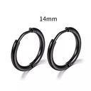 Simple Stainless Steel Hoop Earrings for Cartilage Piercings