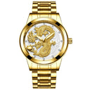 Dragon Fashion Crystal Men's Quartz Watch Stylish Waterproof