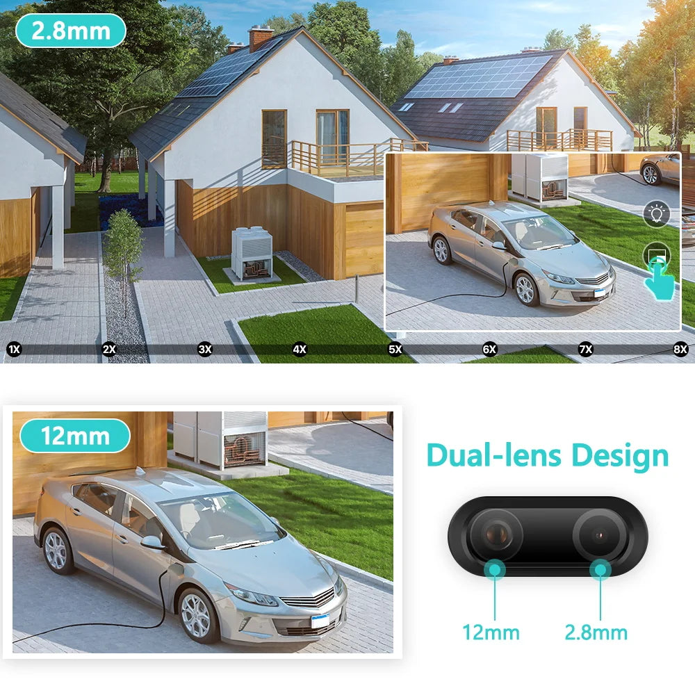 8MP WiFi Security Camera: Advanced Dual-Lens Night Vision & AI Detection  ourlum.com   