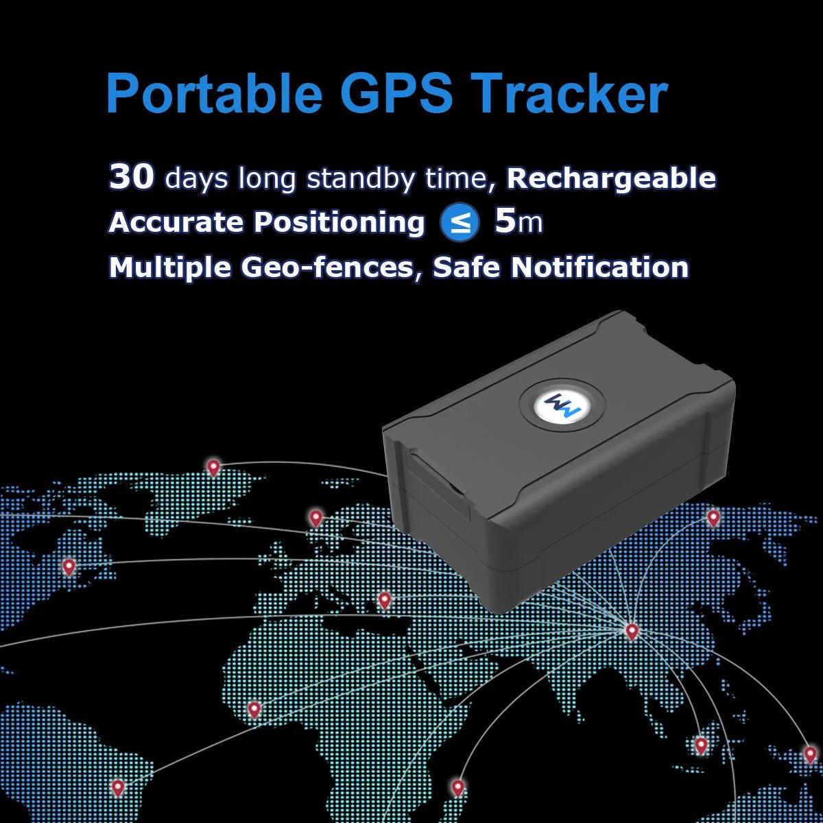 30 Days Long Last Car GPS Tracker Safe Fences No APN Setting Tracking Locator with First Use 20 Percent OFF Service Charge