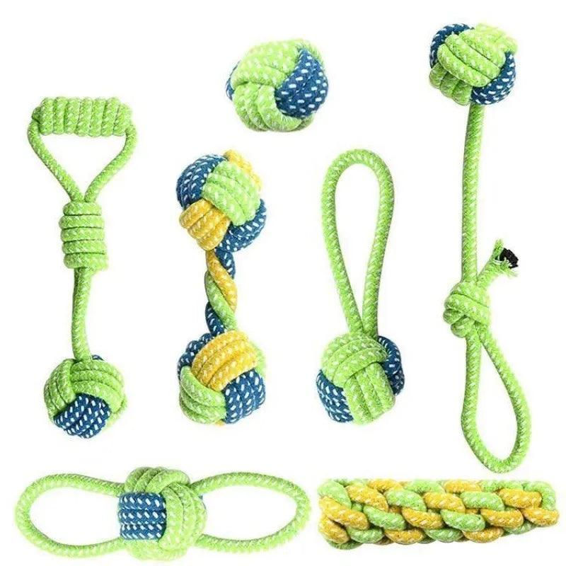 Interactive Cotton Rope Dog Toys for Dental Health and Fun Chew Play  ourlum.com   