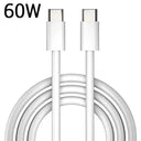 High-Speed PD 100W 60W USB C to USB Type C Fast Charging Cable for Huawei Samsung  Macbook iPad  ourlum.com 60W White 0.3m 