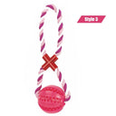 Dog Treat Balls Interactive Rope Rubber Toys for Small Dogs