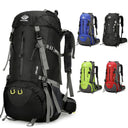 50L Hiking Backpack Waterproof Camping Pack with Shoe Compartment