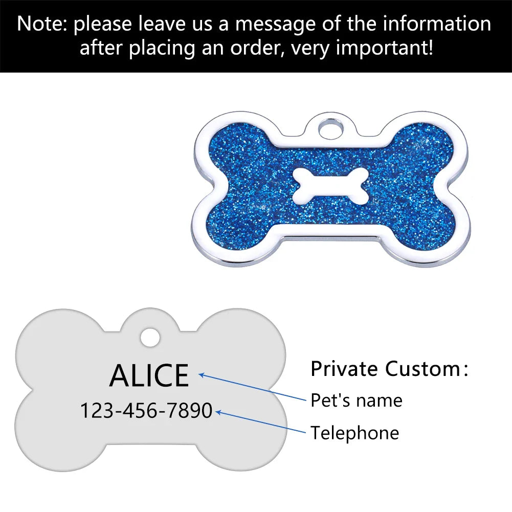 Personalized Stainless Steel Pet ID Tag for Dogs and Cats  ourlum.com   