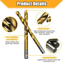 High Speed Steel Twist Drill Bits Set with Titanium Coating