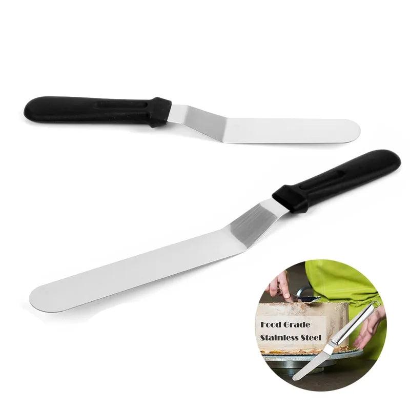Stainless Steel Cake Smoother & Icing Spatula Set for Baking Enthusiasts  ourlum.com   