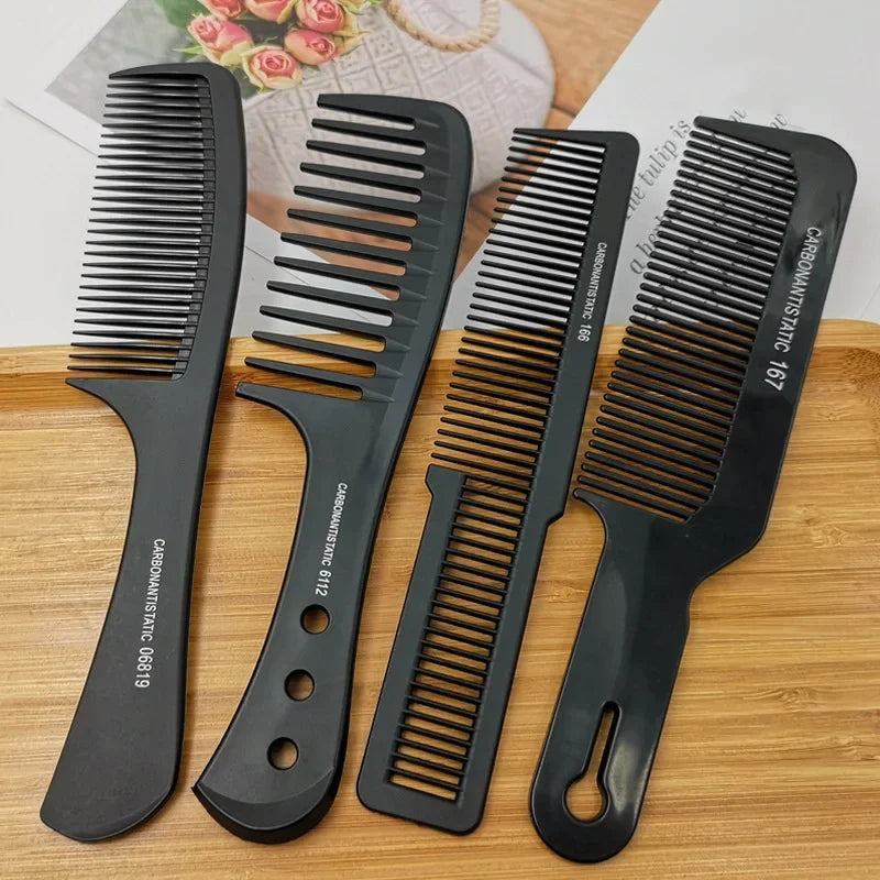 Comb Plastic Barber Comb Black Thickened Hair Cutting Comb Men's and Women's Styling Tools  ourlum.com   