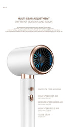 2000W 5-Speed Professional Hair Dryer Blue Light Negative Ion