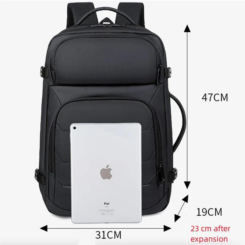 Expandable Men‘s 17 Inch Laptop Backpacks Waterproof Notebook Bag USB Schoolbag Sports Travel School Bag Pack Backpack For Male  ourlum.com   