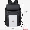 Waterproof Expandable 17 Inch Men's Laptop Backpack with USB Charging