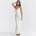 WannaThis Corsets Tube Midi Dress Backless Bodycon 2023