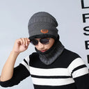 Winter Hat Skullies Beanies For Men Women Wool Scarf Caps