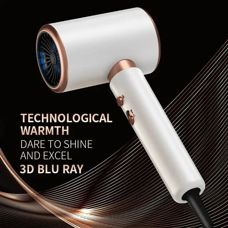 2000W 5-Speed Professional Hair Dryer Blue Light Negative Ion Hair Care Hair Dryer High Speed Low Noise Electric Hairbrush