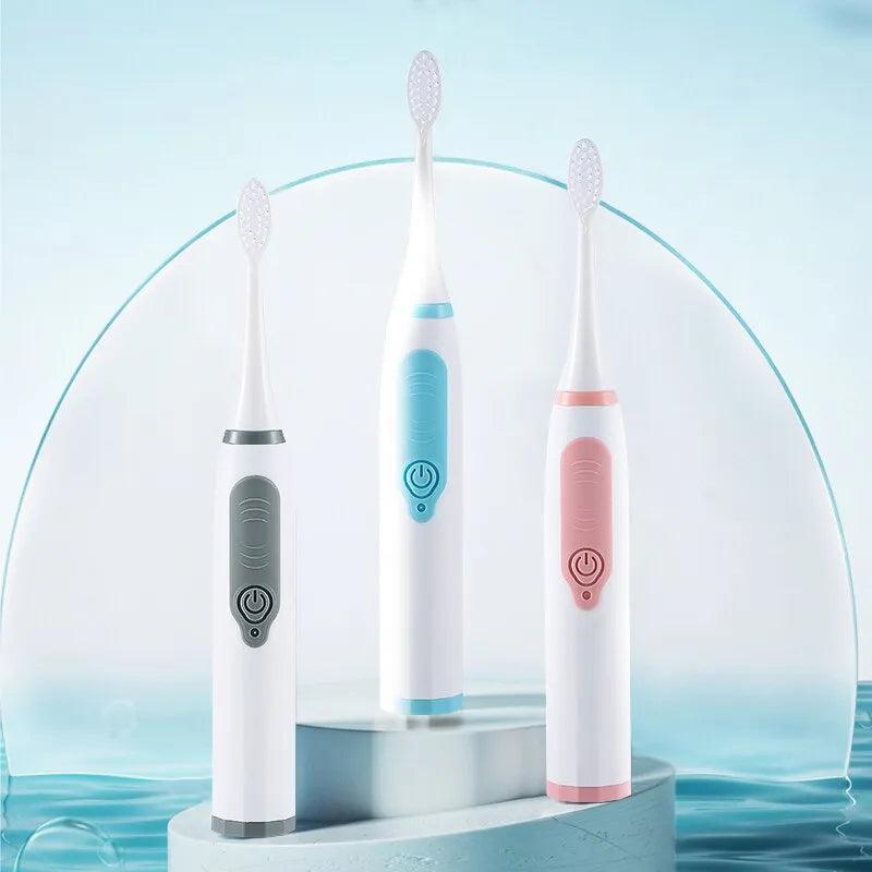 Sonic Electric Toothbrush: IPX6 Waterproof Soft Hair Non-Rechargeable for Adults  ourlum.com   