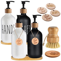 Matte Black Soap Dispenser Bottle for Kitchen and Bathroom Essentials