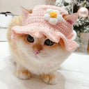 Decoration Cute Flower Cat Hat Funny Cosplay Headgear Pet