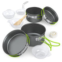 Portable Aluminum Camping Cookware Set for Hiking BBQ Picnic