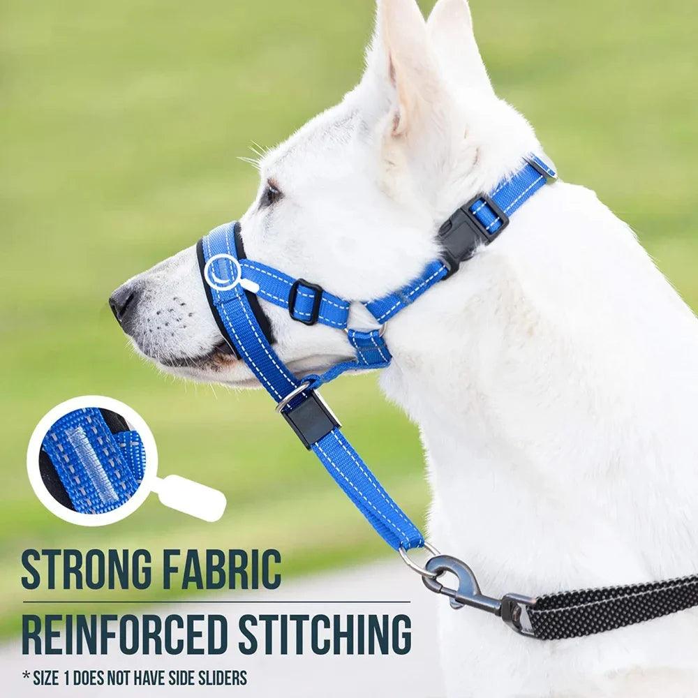 Dog Muzzle Set with Reflective Strips for Bark Control  ourlum.com   