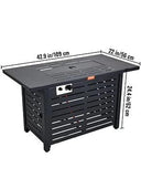 VEVOR Gas Fire Pit Table 43/54 In 50000 BTU Propane Outdoor