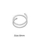 1PC 316L Stainless Steel Double Spiral Nose Hoop Ring