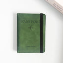 Vintage RFID Passport Holder Stylish PU Leather Wallet