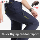 Summer Thin Quick Dry Men's Pants for Camping Hiking Trekking