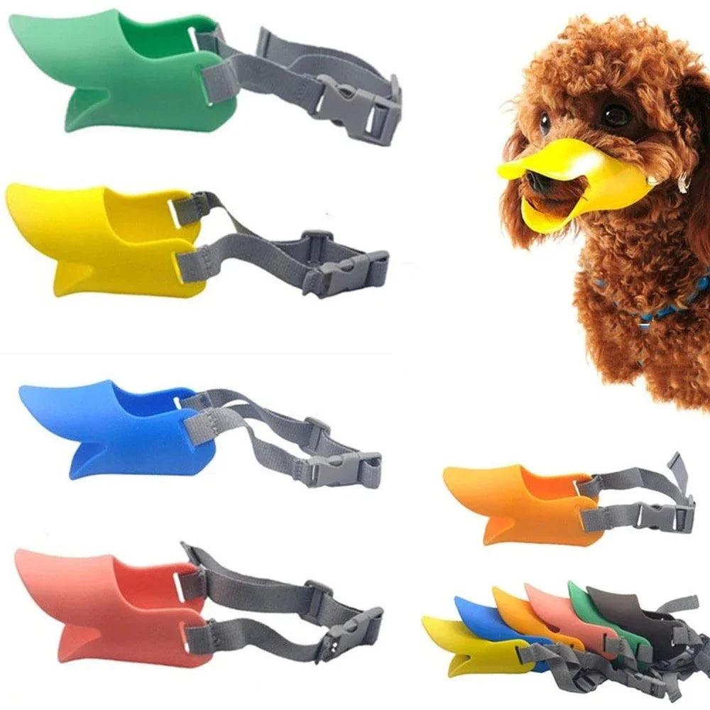 Silicone Duck Dog Muzzle: Anti-Bite Barking Stop Small Large Mouth Accessories  ourlum.com   