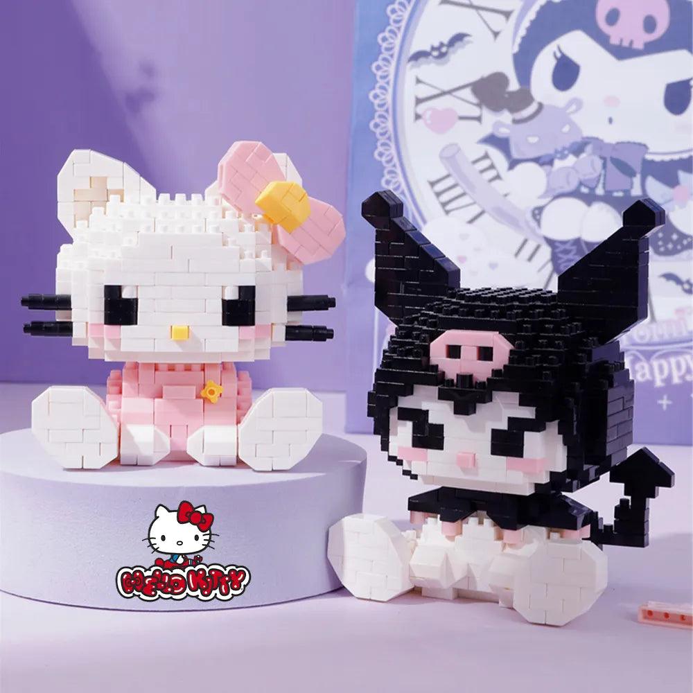Hello Kitty Decorative Building Block Set with Kuromi and My Melody - Sanrio Anime Figure Toy for Kids and Adults  ourlum.com   