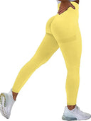 Ultimate Confidence Seamless High Waist Push-Up Gym Leggings  ourlum.com Yellow S 