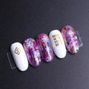 1Set False Nail Tips Nail Art Display Stand Transparent Practice Acrylic Gel Polish Holder Strip Manicure Showing Tools JI151-1  ourlum.com   