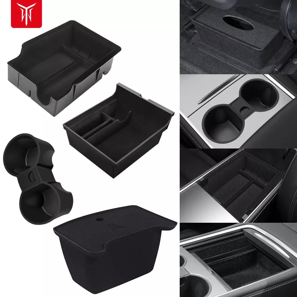 Car Storage Box: Tesla Model Y Model 3 Armrest Organizer Accessories  ourlum.com   