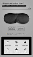 3D Sleeping Eye Mask Travel Rest Aid Eye Cover Patch Paded Soft Sleeping Mask Blindfold Eye Relax Massager