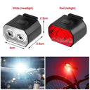 Waterproof Portable Mini Bike Lamp White Front Light Red Taillight