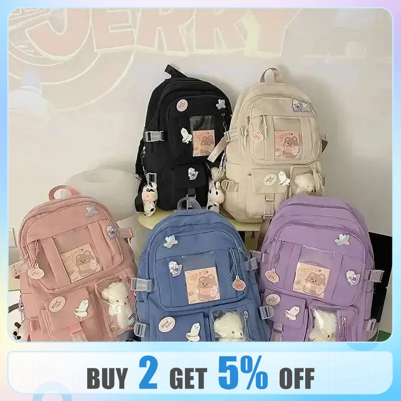 Stylish Pink Purple School Backpack: Durable & Spacious Choice  ourlum.com   