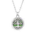 Stainless Steel Tree of Life Aromatherapy Necklace Gift for Women