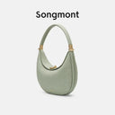 Genuine Leather Elegant Half Moon Shoulder Bags for Women