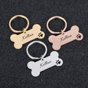 Customizable Stainless Steel Pet ID Tag Keychain for Dogs and Cats  ourlum.com   